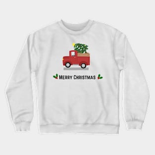 Truck with christmas tree Crewneck Sweatshirt